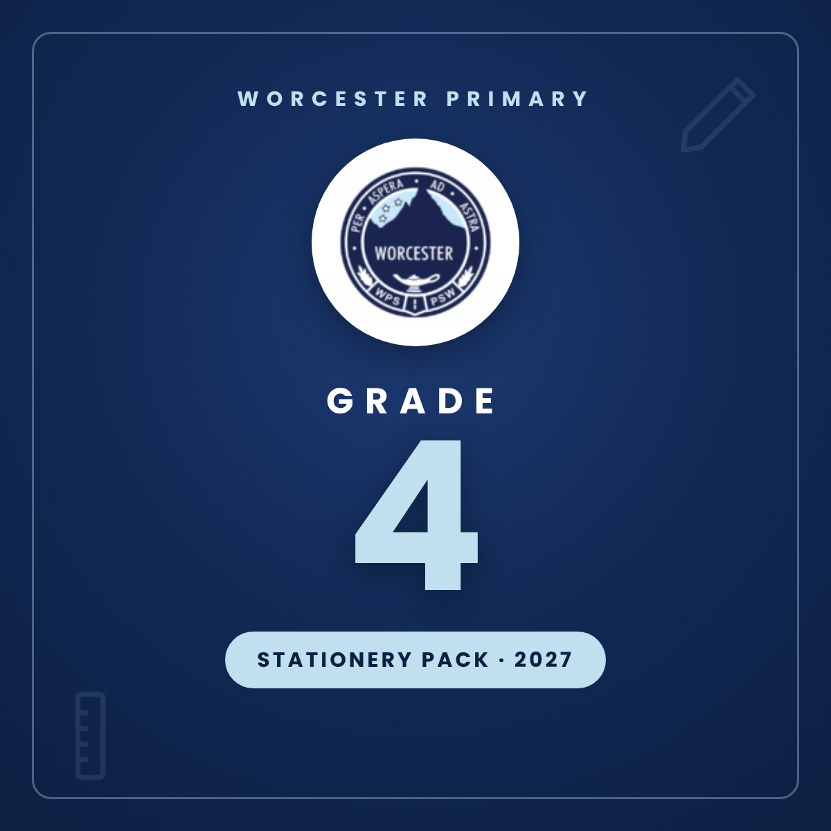 Worcester Primary Grade 4 Stationery Pack 2027