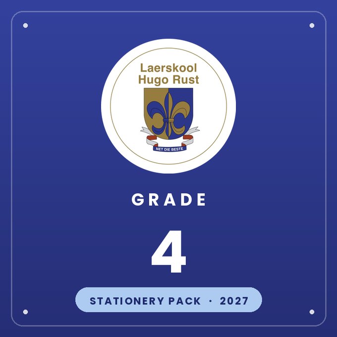 Laerskool Hugo Rust Grade 4 Stationery Pack 2027